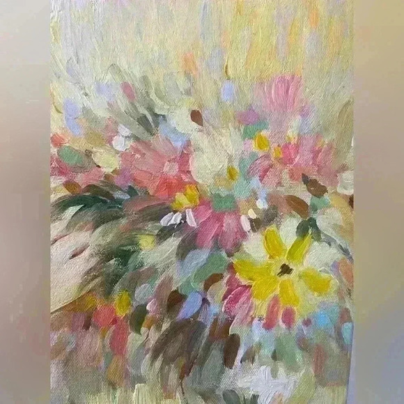 Original Handmade painting By Roy Austin Blonde girl with Flowers - Picture 6 of 12